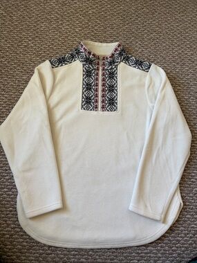 Vintage L.L.Bean Women's 1/4-zip Fleece Pullover Sweatshirt
